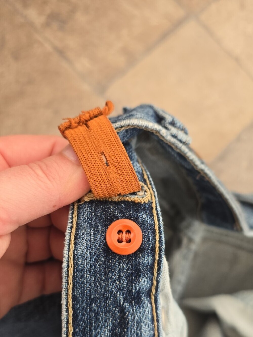 Lee Dark Blue Denim Shorts with Branded Button - Picture 8 of 14